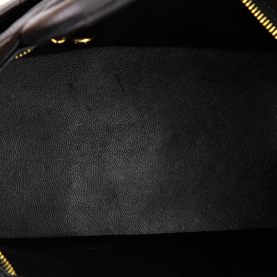Medallion Tote Quilted Caviar