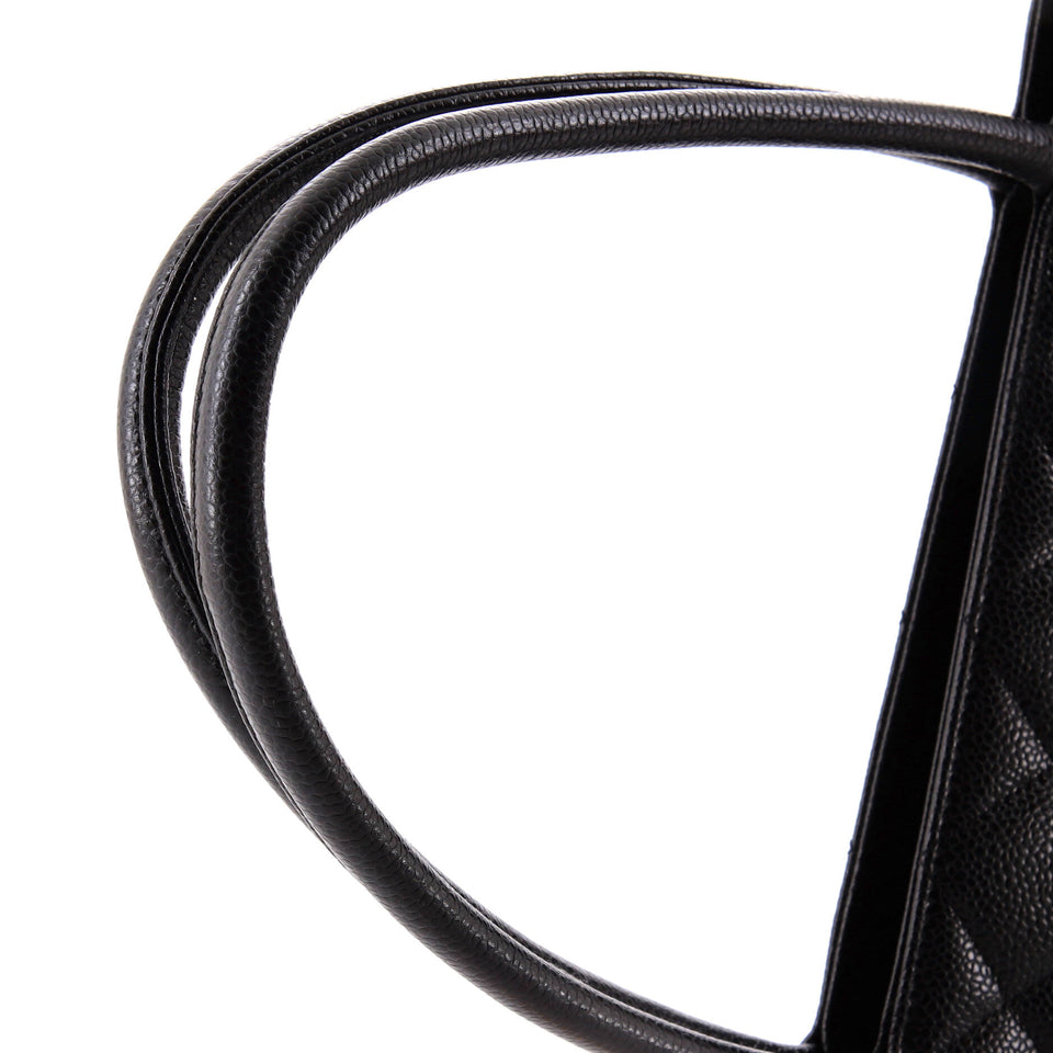 Medallion Tote Quilted Caviar