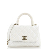 Coco Top Handle Bag Quilted Iridescent Caviar Extra Mini