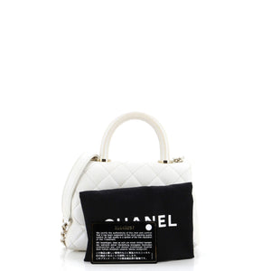 Coco Top Handle Bag Quilted Iridescent Caviar Extra Mini