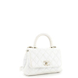 Coco Top Handle Bag Quilted Iridescent Caviar Extra Mini