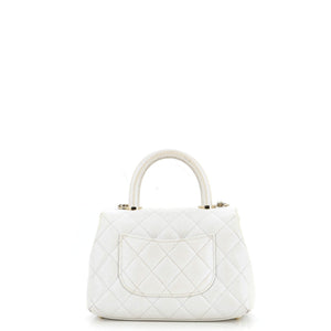 Coco Top Handle Bag Quilted Iridescent Caviar Extra Mini