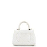 Coco Top Handle Bag Quilted Iridescent Caviar Extra Mini