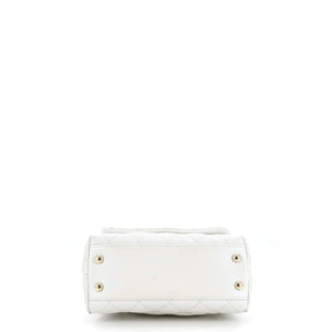 Coco Top Handle Bag Quilted Iridescent Caviar Extra Mini