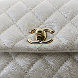 Coco Top Handle Bag Quilted Iridescent Caviar Extra Mini