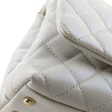 Coco Top Handle Bag Quilted Iridescent Caviar Extra Mini