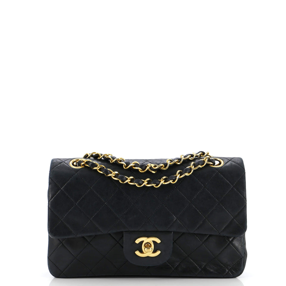 Vintage Classic Double Flap Bag Quilted Lambskin Small