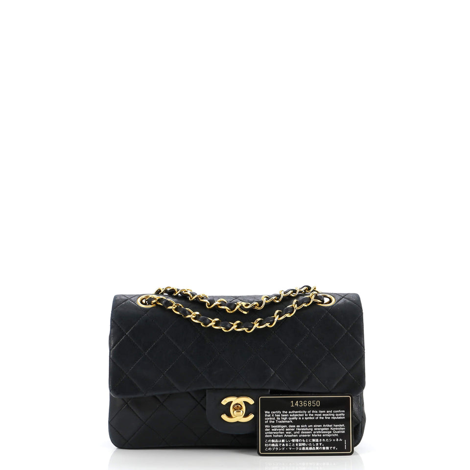 Vintage Classic Double Flap Bag Quilted Lambskin Small