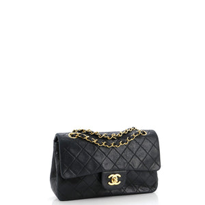 Vintage Classic Double Flap Bag Quilted Lambskin Small