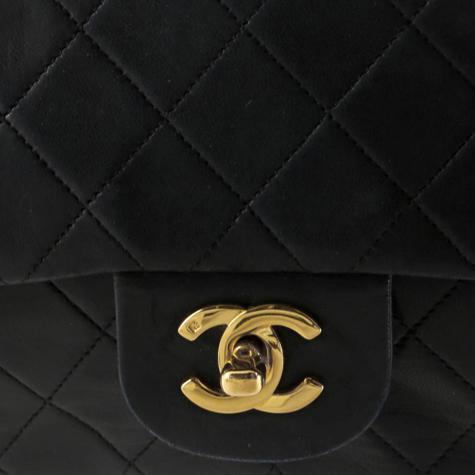 Vintage Classic Double Flap Bag Quilted Lambskin Small