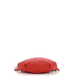 Resin Elegant Chain Belt Bag Quilted Lambskin