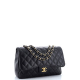 Classic Single Flap Bag Quilted Caviar Jumbo