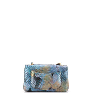 Classic Single Flap Bag Iridescent Python Mini