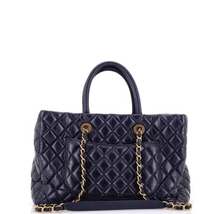 Coco Handle Shopping Tote Quilted Aged Calfskin Medium