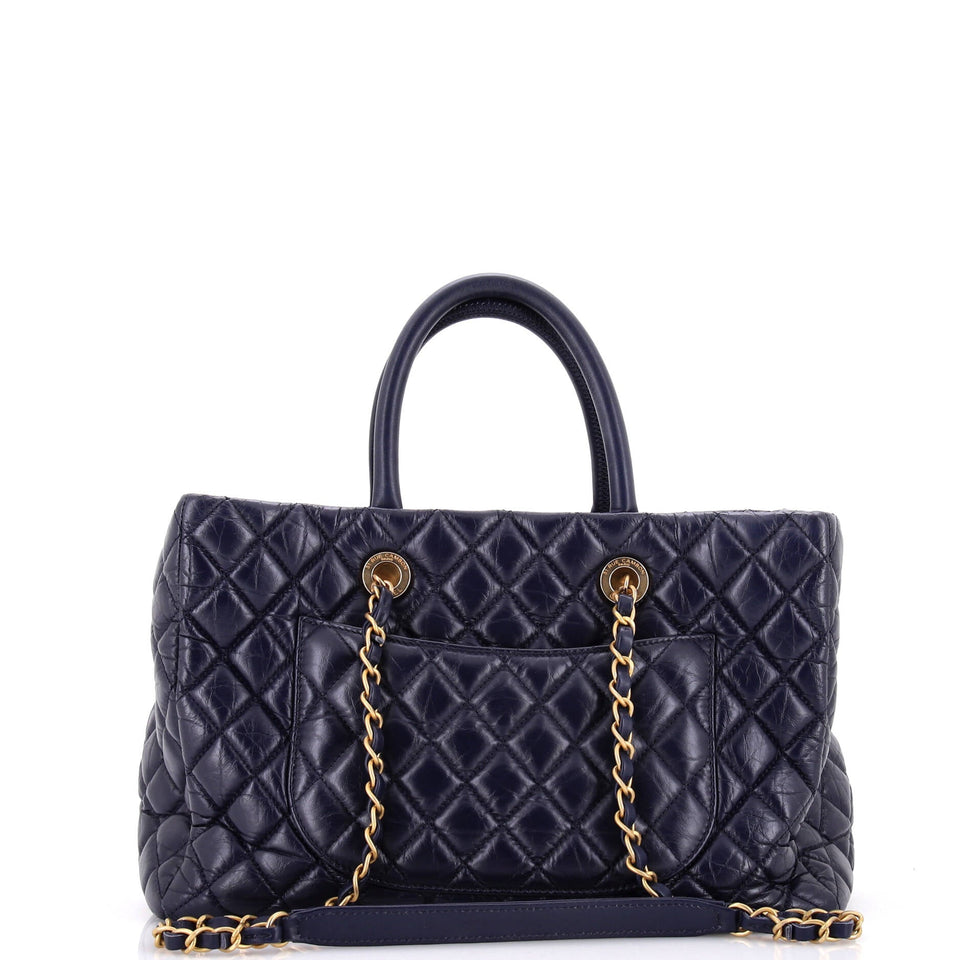 Coco Handle Shopping Tote Quilted Aged Calfskin Medium