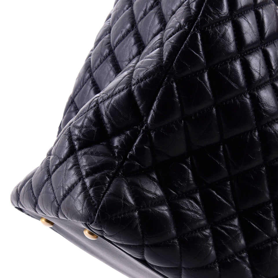 Coco Handle Shopping Tote Quilted Aged Calfskin Medium