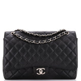 Classic Double Flap Bag Quilted Caviar Maxi