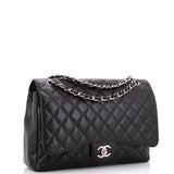 Classic Double Flap Bag Quilted Caviar Maxi