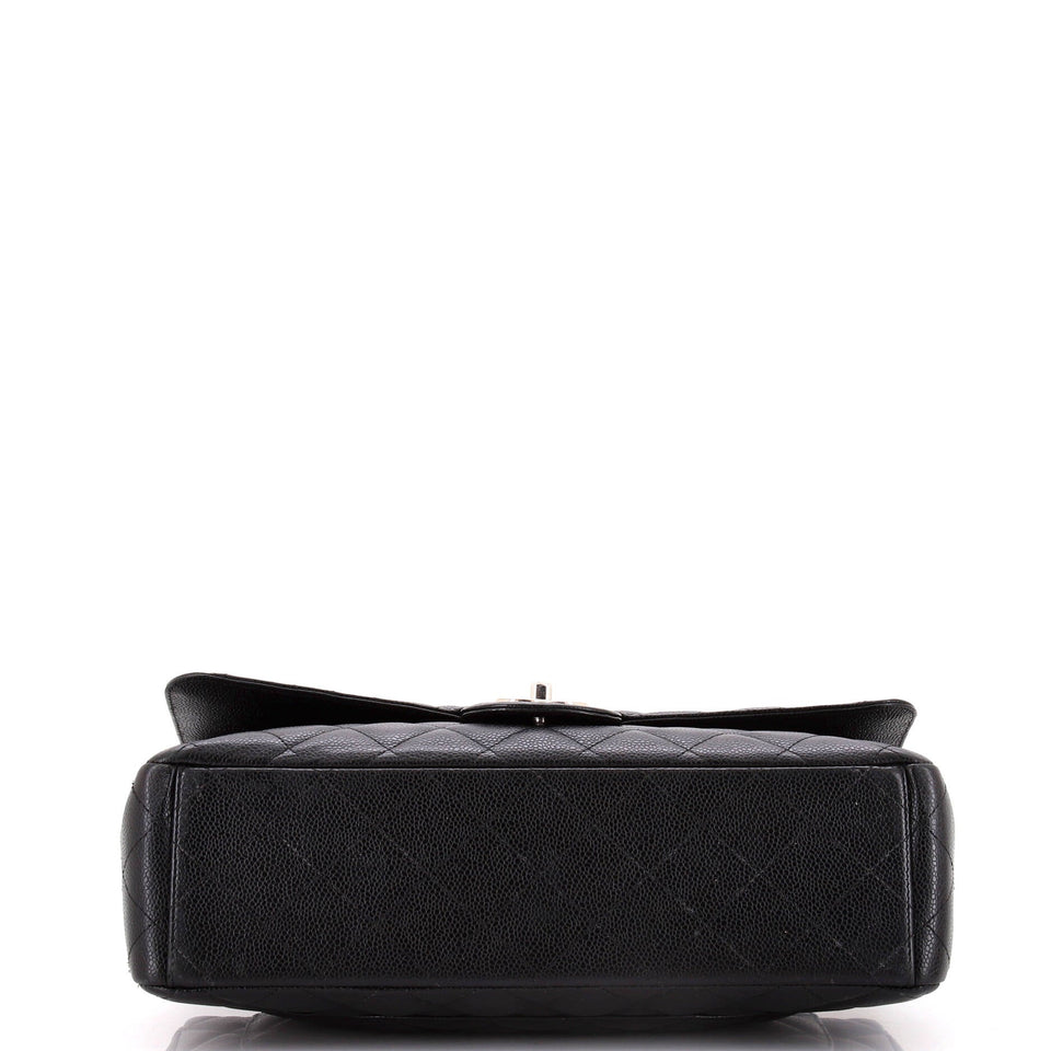 Classic Double Flap Bag Quilted Caviar Maxi