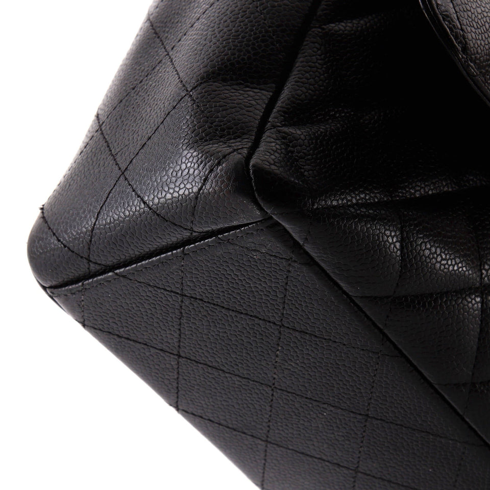 Classic Double Flap Bag Quilted Caviar Maxi