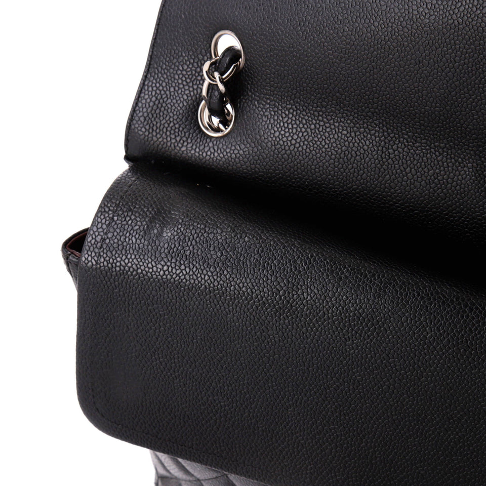 Classic Double Flap Bag Quilted Caviar Maxi