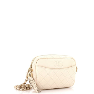 Coco Tassel Camera Case Quilted Caviar Medium