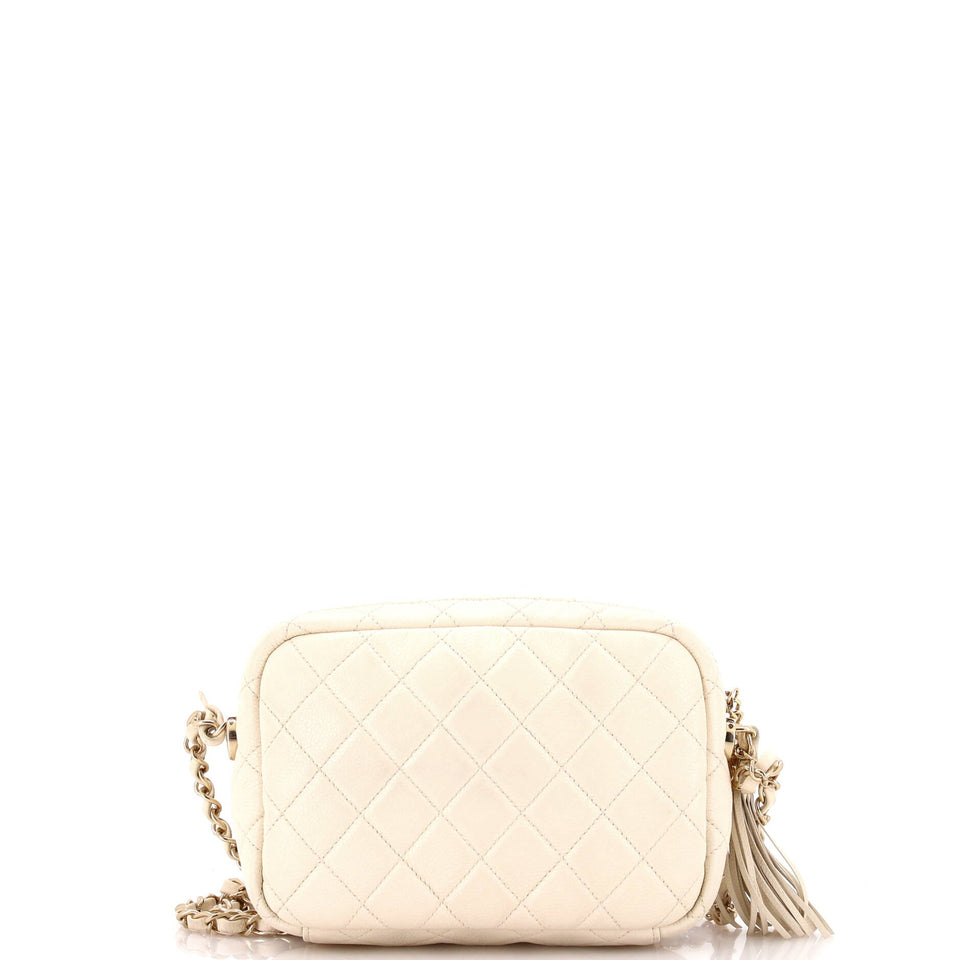 Coco Tassel Camera Case Quilted Caviar Medium