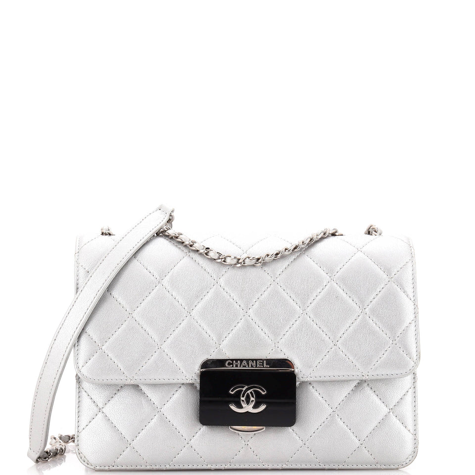 Beauty Lock Flap Bag Quilted Sheepskin Small