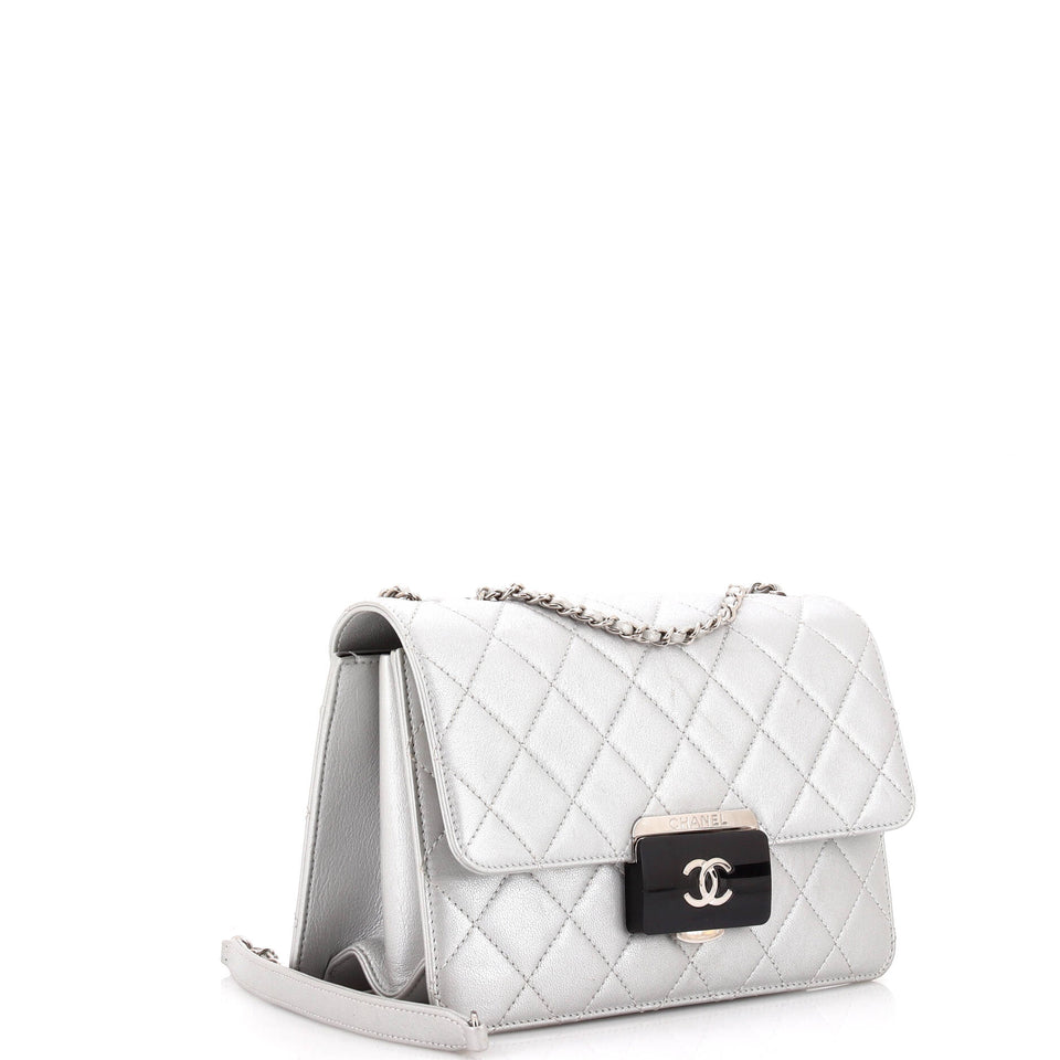 Beauty Lock Flap Bag Quilted Sheepskin Small
