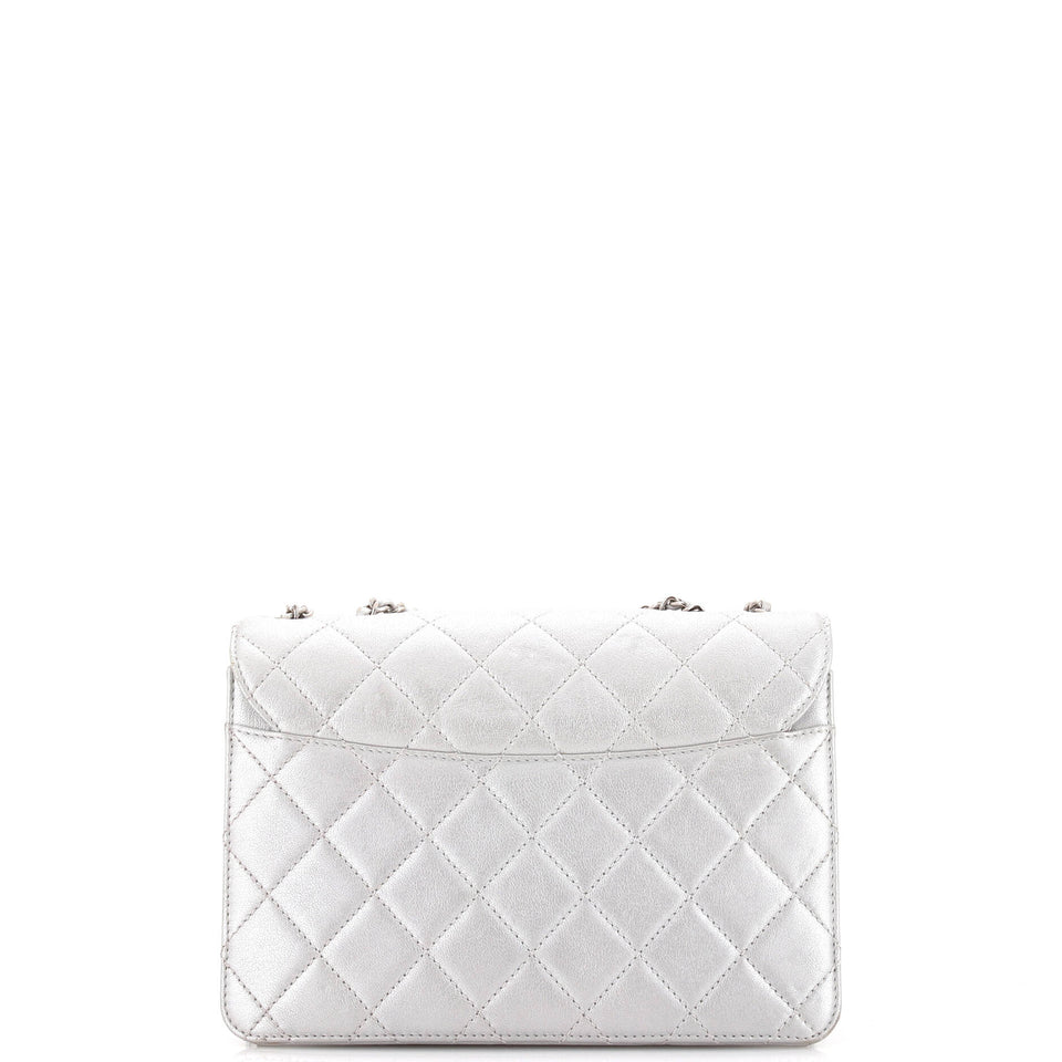 Beauty Lock Flap Bag Quilted Sheepskin Small