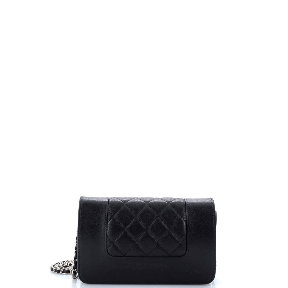 Mademoiselle Vintage Wallet on Chain Quilted Sheepskin