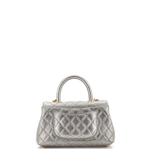 Coco Top Handle Bag Quilted Caviar Mini