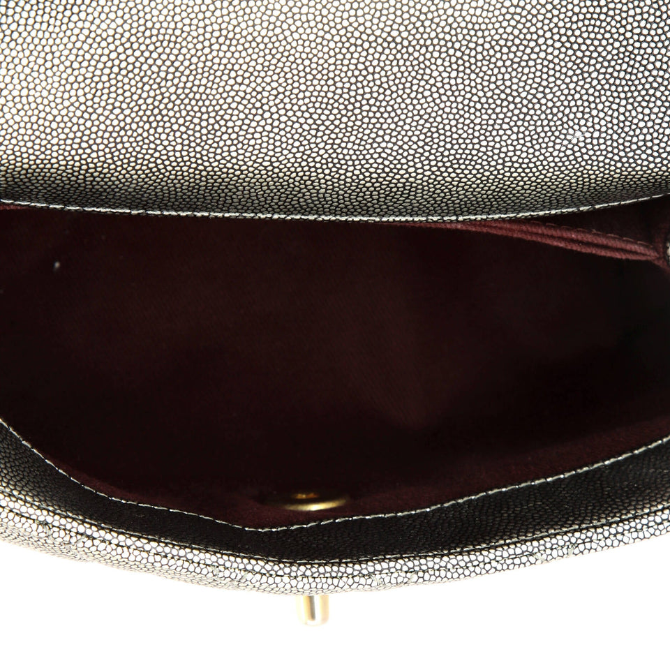 Coco Top Handle Bag Quilted Caviar Mini
