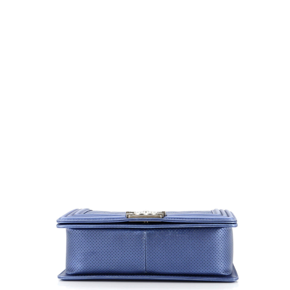 Boy Flap Bag Quilted Perforated Lambskin Old Medium