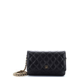 Wallet on Chain Quilted Caviar