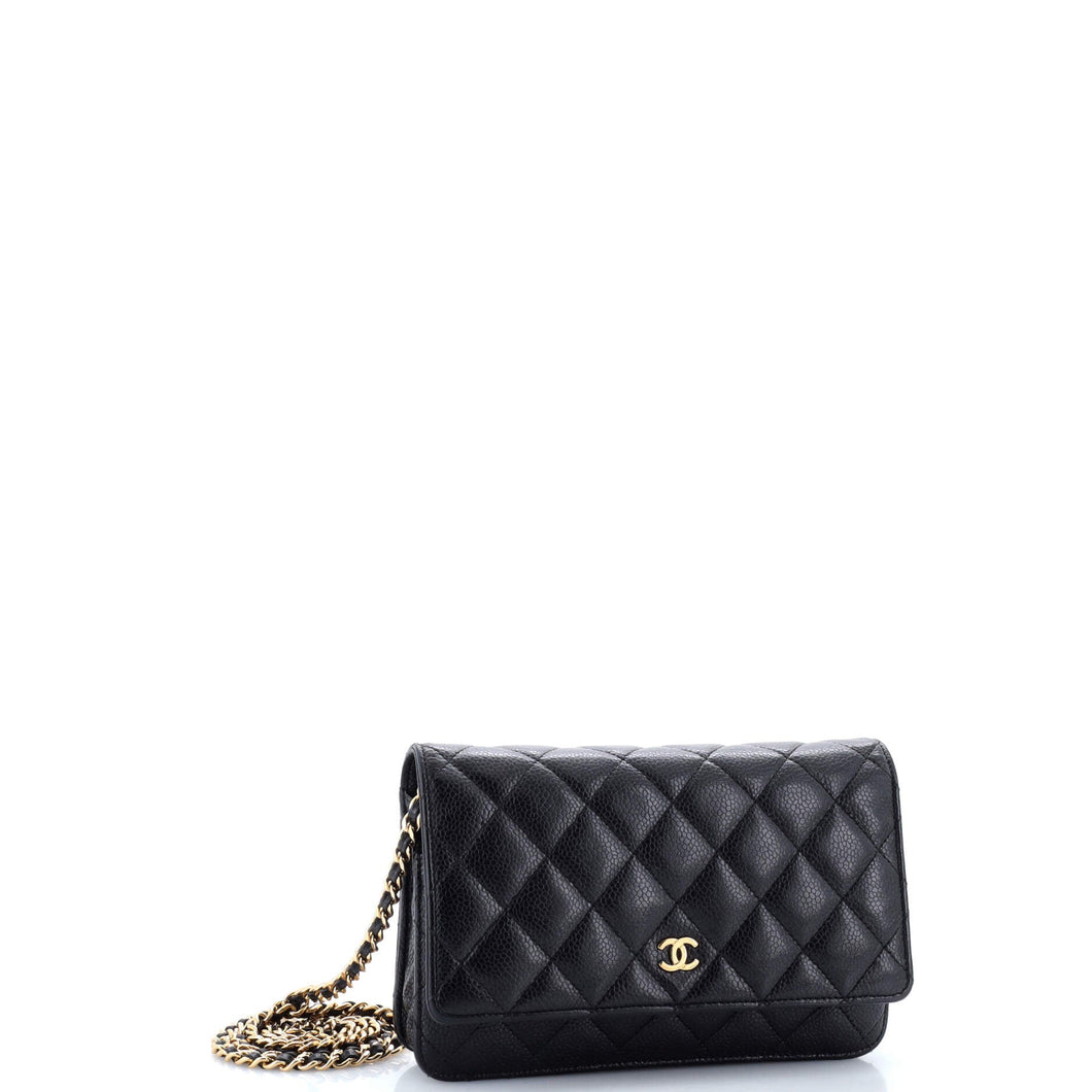 Wallet on Chain Quilted Caviar