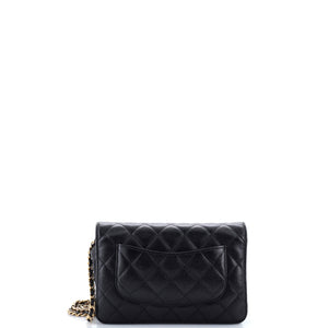 Wallet on Chain Quilted Caviar
