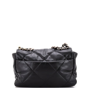 19 Flap Bag Quilted Leather Large