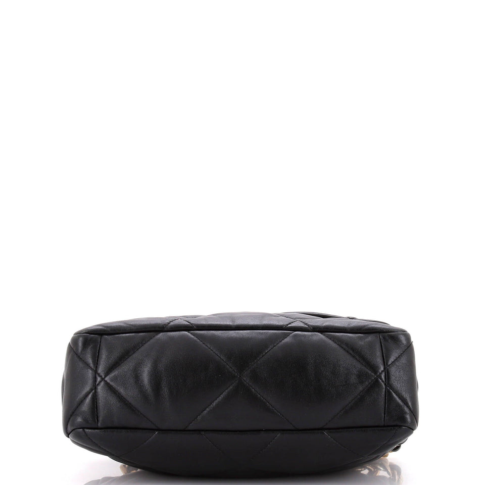 19 Flap Bag Quilted Leather Large