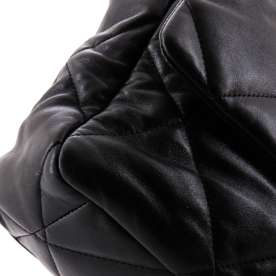 19 Flap Bag Quilted Leather Large