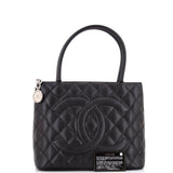 Medallion Tote Quilted Caviar