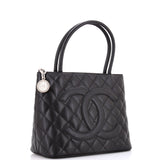 Medallion Tote Quilted Caviar