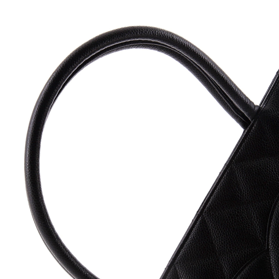 Medallion Tote Quilted Caviar
