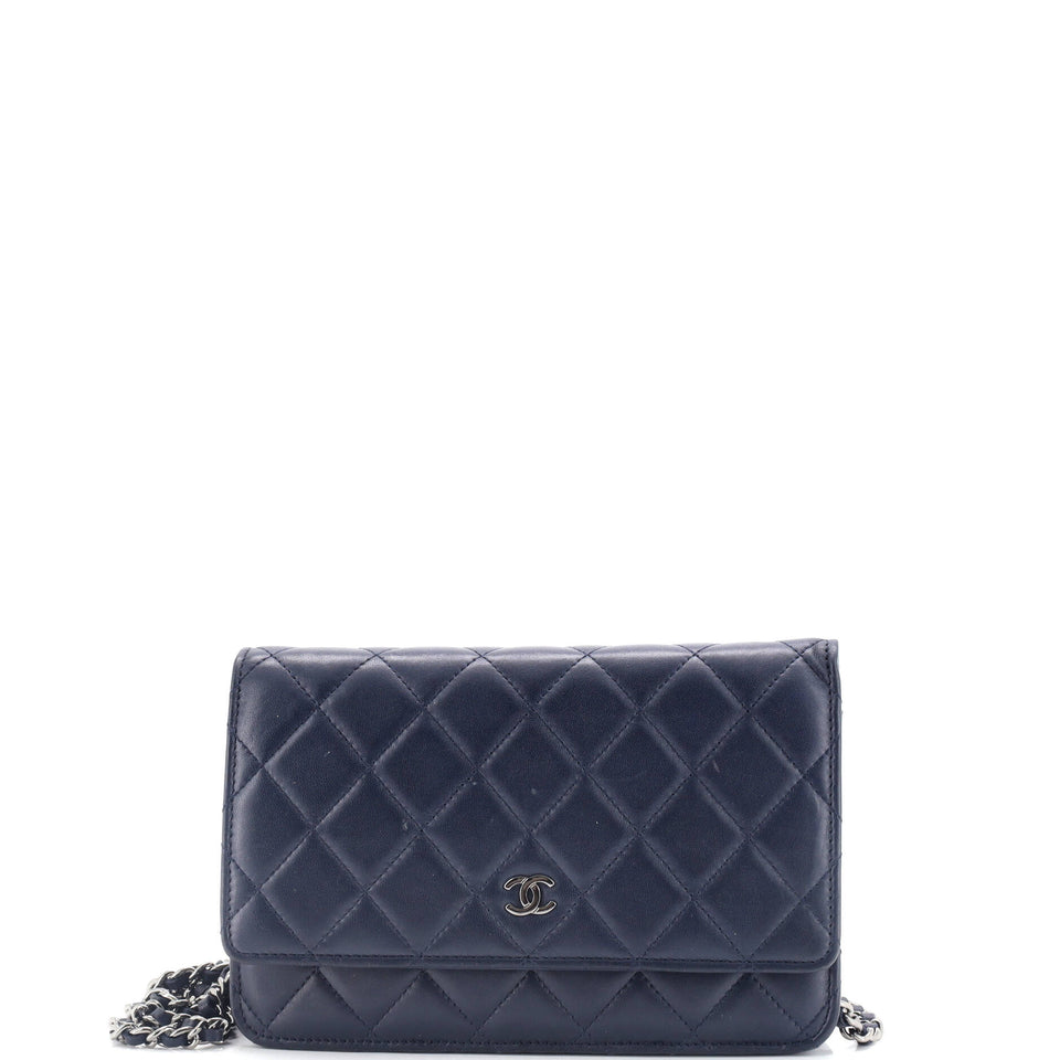 Wallet on Chain Quilted Lambskin