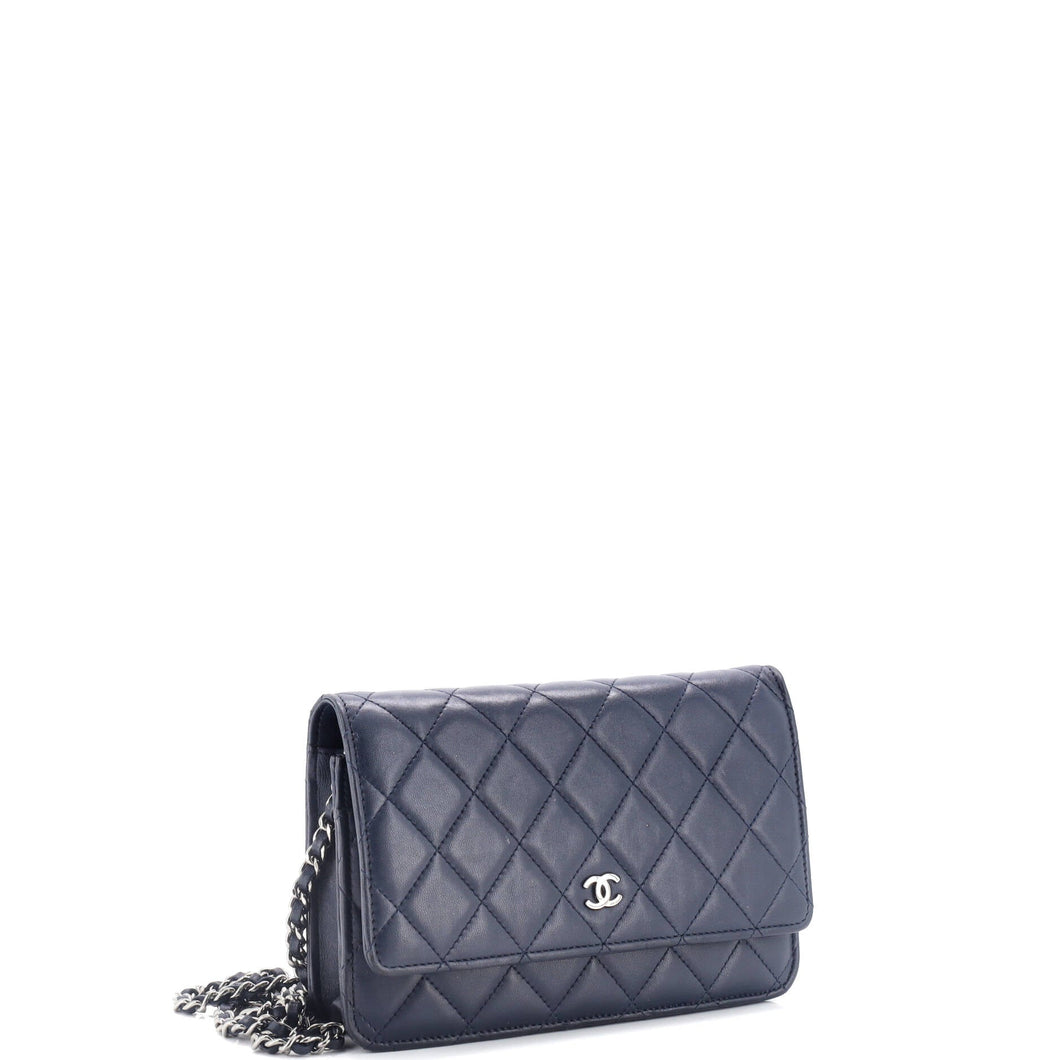Wallet on Chain Quilted Lambskin