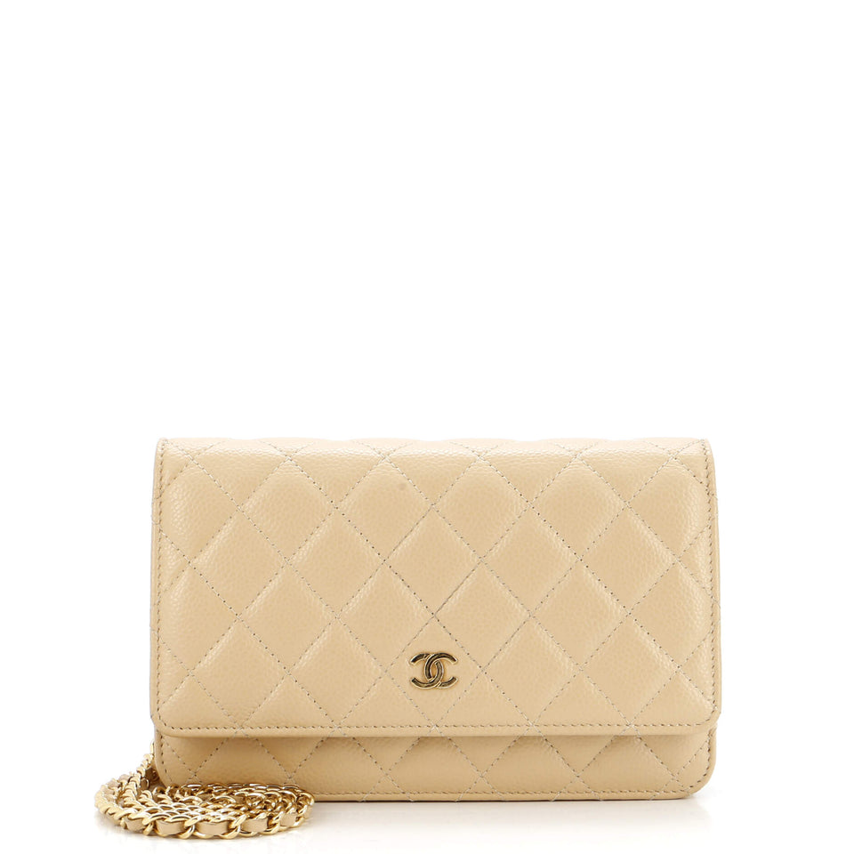 Wallet on Chain Quilted Lambskin