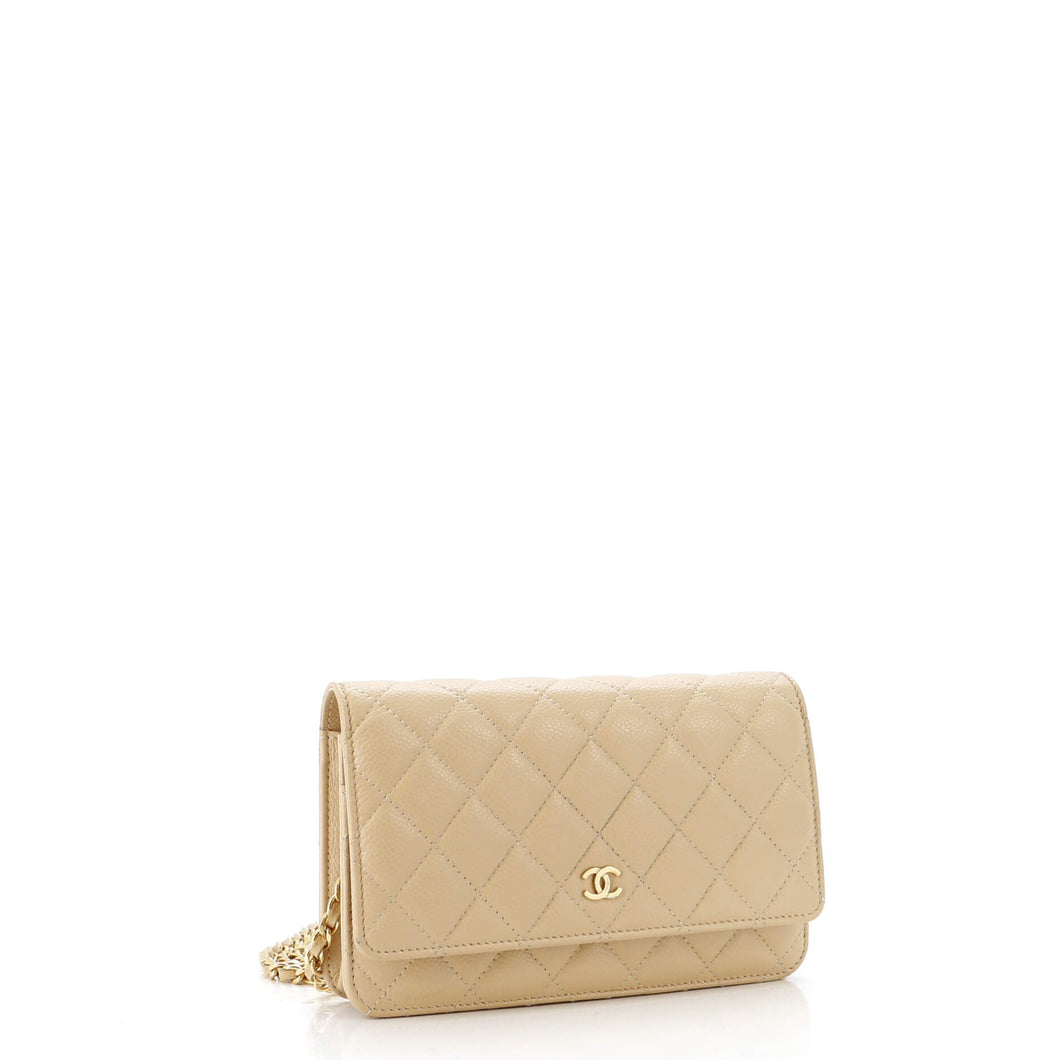 Wallet on Chain Quilted Lambskin
