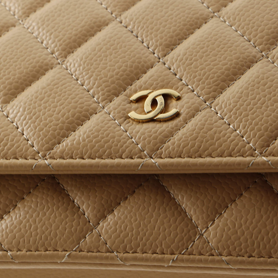 Wallet on Chain Quilted Lambskin