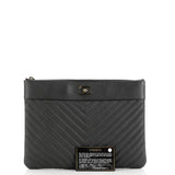 Mademoiselle Vintage O Case Clutch Chevron Caviar Medium