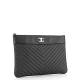 Mademoiselle Vintage O Case Clutch Chevron Caviar Medium